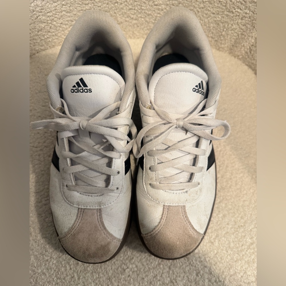 Adidas White and Brown Sneakers